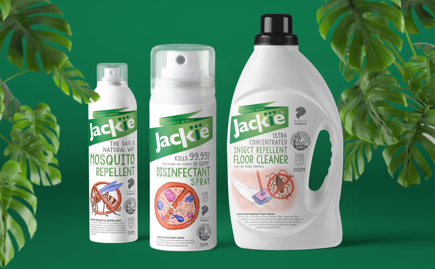 Jackie Aerosol Packaging Design image description